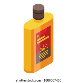 Jojoba oil bottle icon. Isometric of jojoba oil bottle vector icon for web design isolated on white background