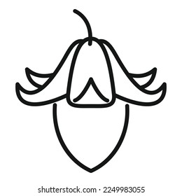 Jojoba seed icon outline vector. Aroma plant. Medicine glass