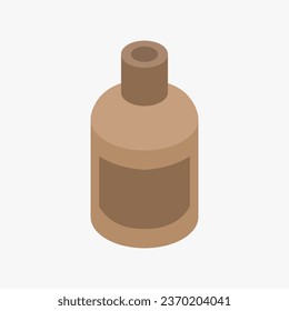 Jojoba shampoo isometric illustrator in vector