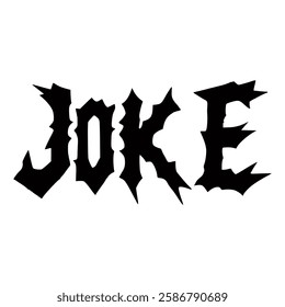 joke black metal fashion sticker t shirt music vector illustration template design