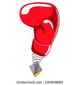 Joke box with boxing glove. April fool. Vector illustration design