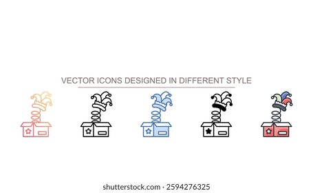 Joke Box icon design with white background stock illustration