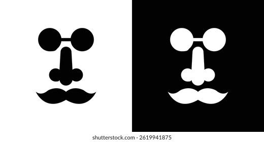 Vetor do ícone do dia da piada, ilustração com logotipo sólido, pictograma