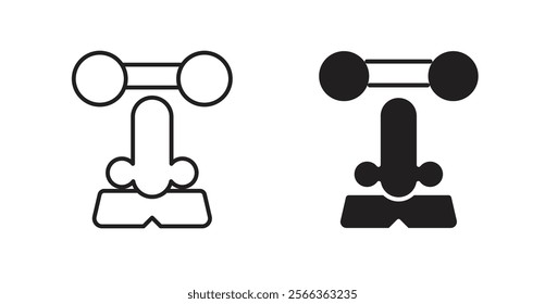 Joke day icons in line stroke and flat versions