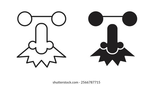 Joke day vector line icon illustration