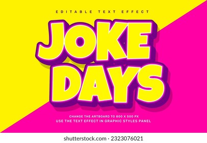 Joke days editable text effect template