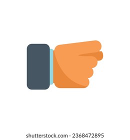 Joke gesture icon flat vector. Arm pose. Up point isolated