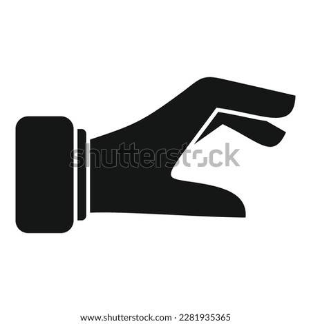 Joke gesture icon simple vector. Arm pose. Up point