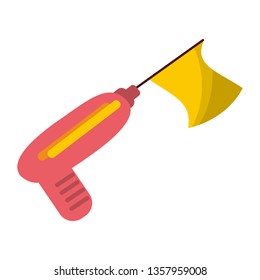 Joke gun with flag shoot
