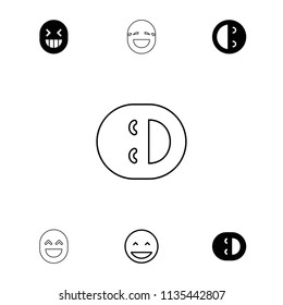 Joke icon. collection of 7 joke filled and outline icons such as . editable joke icons for web and mobile.