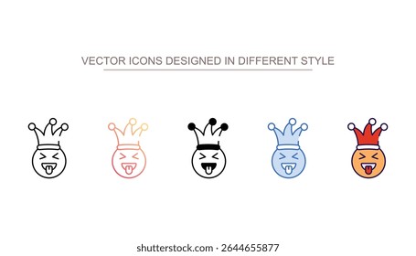 Design de ícone de piada com ilustração de stock de fundo branco
