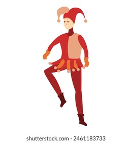 Joker artist icon cartoon vector. Venice carnival. Person festival game