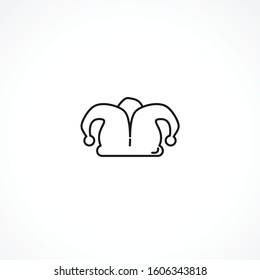 joker cap icon on white background. joker cap icon on white background. joker cap icon on white background. 