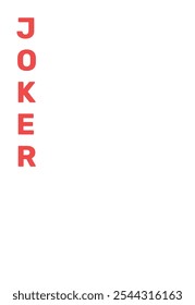 Joker Card for poker, casino game and for blackjack for Deck