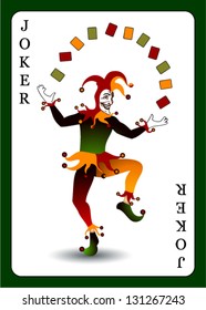 Joker card. Vector background.