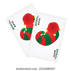 Joker cards isolated. vector illustration