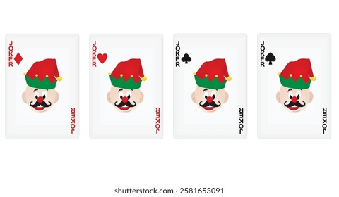 Joker cards isolated. vector illustration