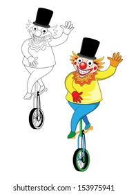 Joker cartoon - vector illustration color and stripes