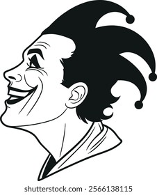 Joker character vector art illustration 