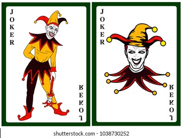 Joker Colorful Costume Playing Card Stock Vector (Royalty Free ...