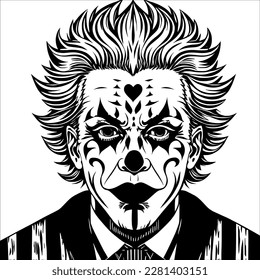 Joker : A Darkly Humorous Vector Illustration 
