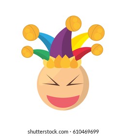 joker emoticon cartoon design vector illustration eps 10