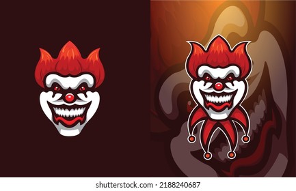 Joker Esports Sports Gaming Mascot Logo Vector. Halloween Joker