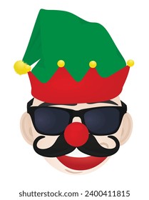 Joker face icon. vector illustration