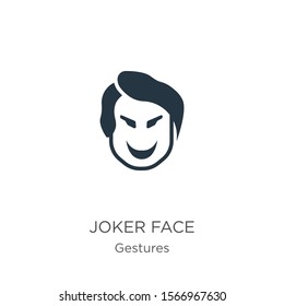 Joker face icon vector. Trendy flat joker face icon from gestures collection isolated on white background. Vector illustration can be used for web and mobile graphic design, logo, eps10