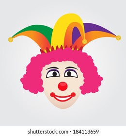 Joker Face With Jester Hat