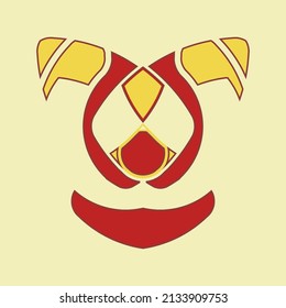 
joker face logo with evil smile