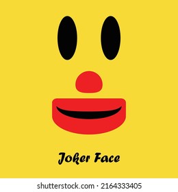 Joker Face Logo Icon Vector Template Design Illustration.