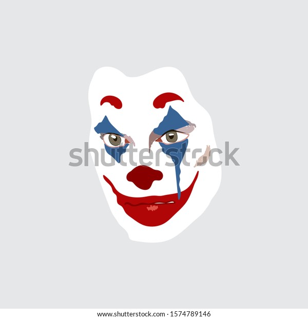 ジョーカーの顔のベクターイラスト ぼんやsりした人物 マスク のベクター画像素材 ロイヤリティフリー