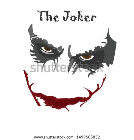 
Joker face with white bacground