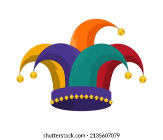 joker hat icon flat isolated