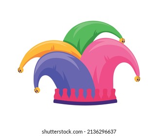 Joker Hat Icon Flat Vector