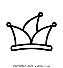 Joker Hat icon illustration in line style. Perfect for website mobile app presentation. Suitable for any user interface and user experience