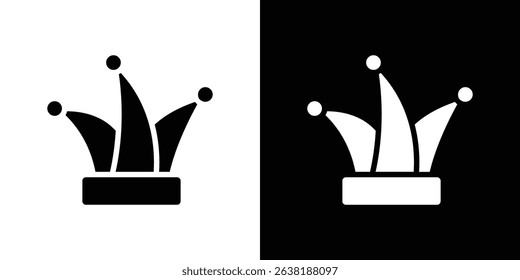 Joker hat icon Vector in flat style. Collection silhouettes