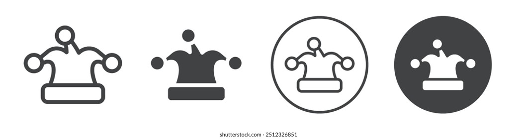 Joker hat icon Vector logo outline