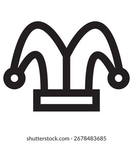 Joker Hat Modern Vetor Icon - Modelo de Símbolo de Ilustração Mínima para Web Mobile App UI Design