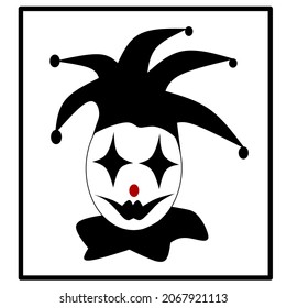 joker head vector, joker head illustration