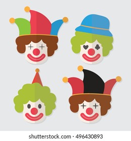 joker head, joker vector illustration.