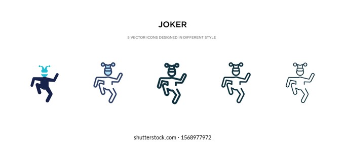 joker icon in different style vector illustration. two colored and black joker vector icons designed in filled, outline, line and stroke style can be used for web, mobile, ui