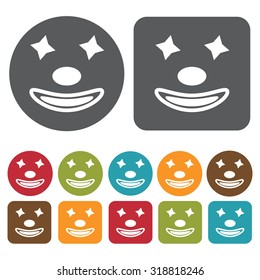 joker icon set. Vector Illustration eps10. 
