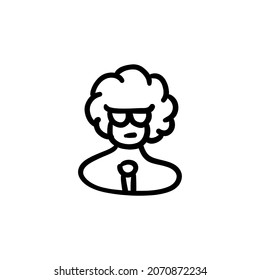 joker icon in vector. Logotype - Doodle