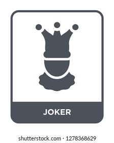 joker icon vector on white background, joker trendy filled icons from Brazilia collection, joker vector illustration