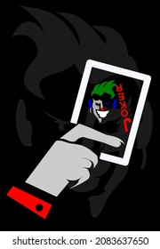 ilustración de joker en el vector