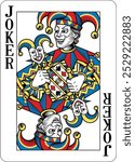 A Joker jester design from a new original deck of playing cards.