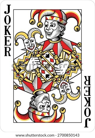 A Joker jester design from a new original deck of playing cards.