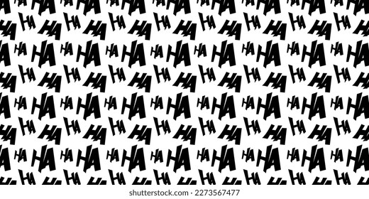 Joker laugh HA HA background. Laughter texture for halloween. Vector EPS 10